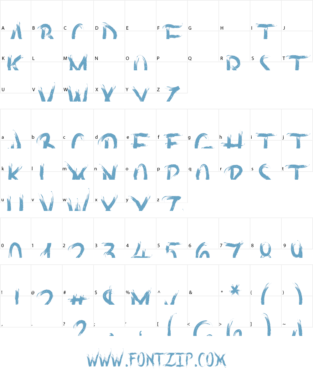 Into the Wild Demo Version Font Character